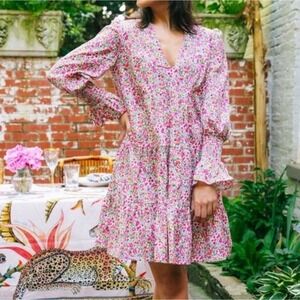 Tuckernuck Pomander Place Ditsy Floral Kenzo Tiered Mini Dress Size XS
